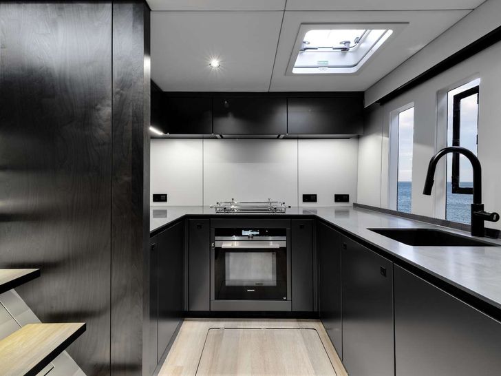 AGATA BLU Sunreef 70 galley AGATA BLU Sunreef 70 galley