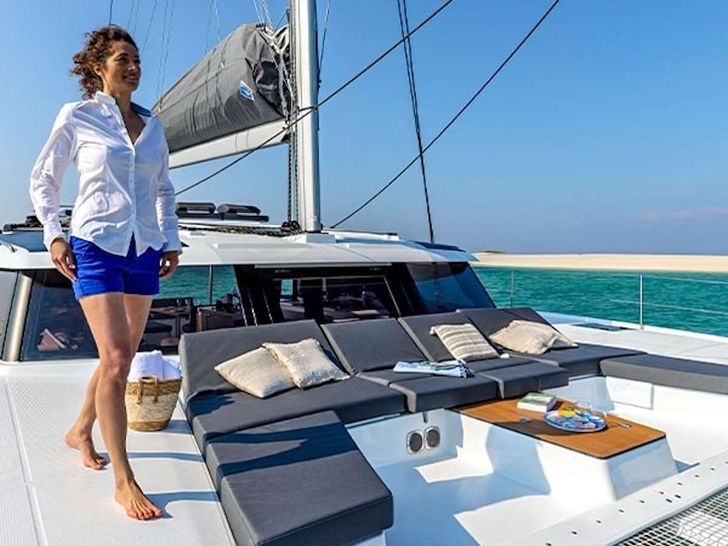 BEYOND - Foredeck aboard brand new Fountaine Pajot 51 in Leeward Islands