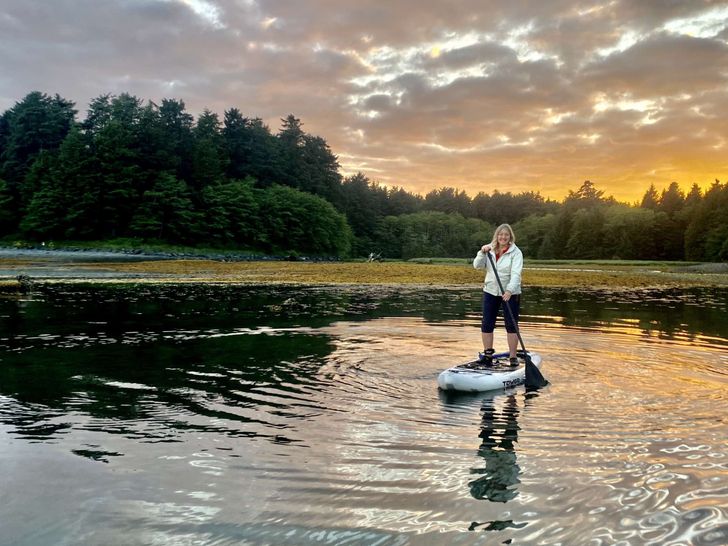 Paddle boarding