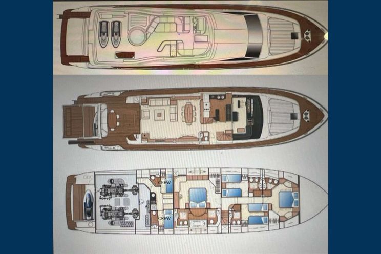 Layout for INDULGE II - Ferretti 90, motor yacht layout