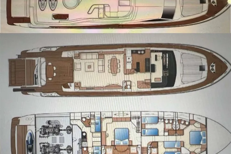 Layout for INDULGE II - Ferretti 90, motor yacht layout