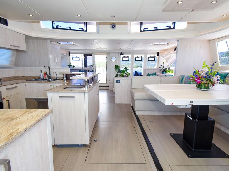 LEEWAY - Leopard 58,galley and dining area