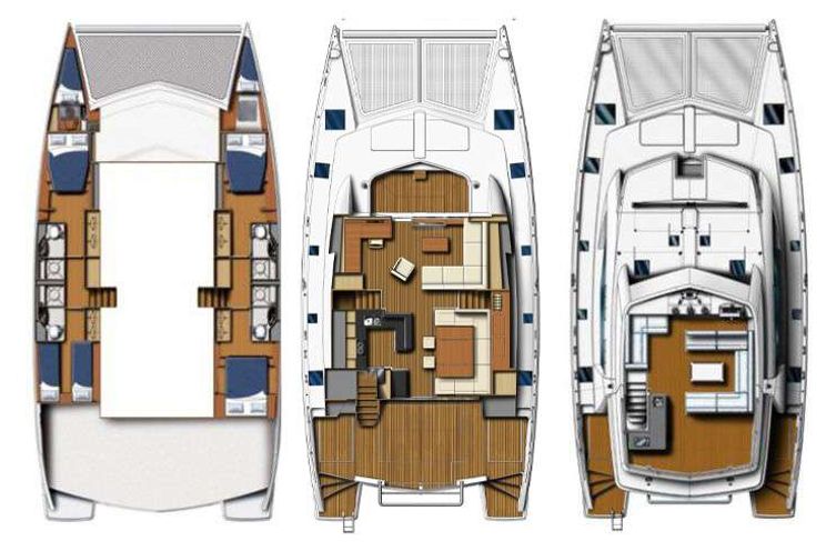 Layout for LEEWAY - Leopard 58, boat layout