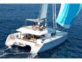 ISLAS CHAFARINAS - Lagoon 560,aerial stern view with waterline ISLAS CHAFARINAS - Lagoon 560,aerial stern view with waterline