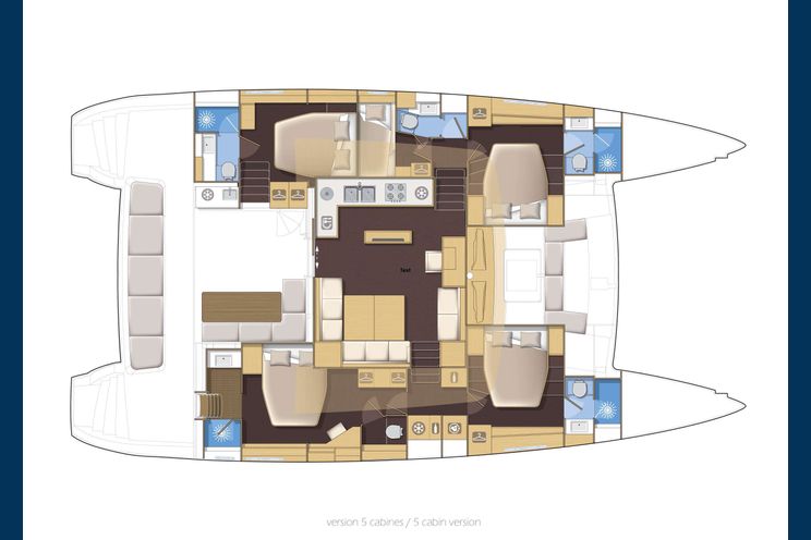 Layout for ISLAS CHAFARINAS - Lagoon 560, catamaran yacht layout