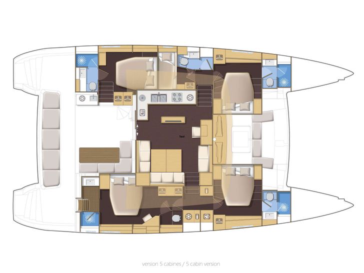 ISLAS CHAFARINAS - Lagoon 560,catamaran yacht layout