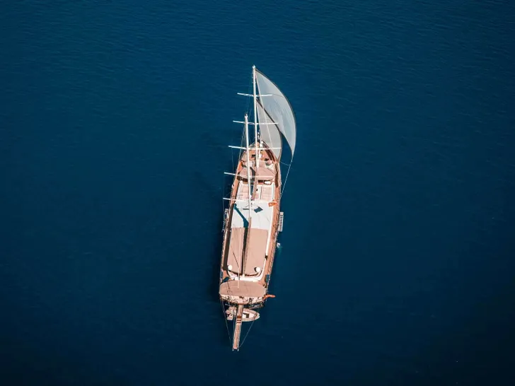 NEVRA QUEEN Bodrum Shipyards 40m - aerial shot NEVRA QUEEN Bodrum Shipyards 40m - aerial shot
