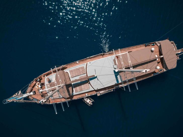 NEVRA QUEEN 40m Bodrum Shipyards Gulet Aerial View