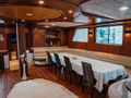 NEVRA QUEEN Bodrum Shipyards 40m - indoor dining area NEVRA QUEEN Bodrum Shipyards 40m - indoor dining area