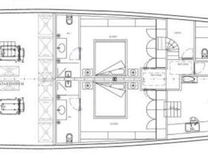 LONG ISLAND 39m Fethiye Shipyard Gulet Layout