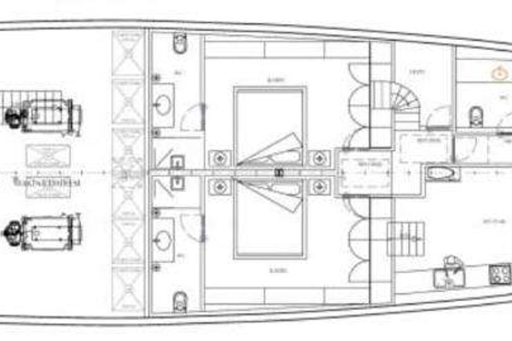 Layout for LONG ISLAND 39m Fethiye Shipyard Gulet Layout