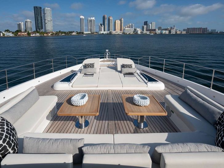 SANTOSH Majesty Yachts Gulf Craft 108 Spacious Fore Deck