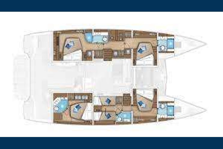 Layout for GULLWING - Lagoon 55, catamaran yacht layout