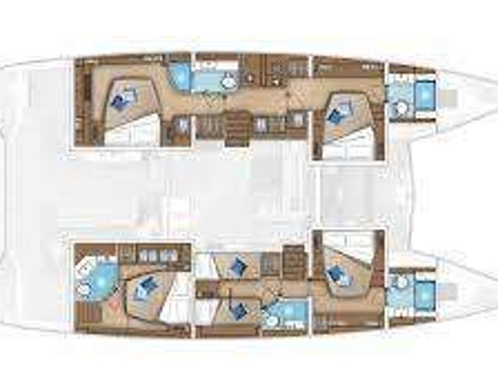 GULLWING - Lagoon 55,catamaran yacht layout