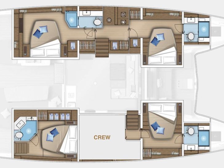 GULLWING Lagoon 55 - layout GULLWING Lagoon 55 - layout