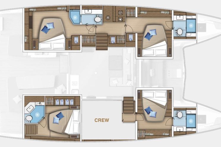 Layout for GULLWING Lagoon 55 - layout
