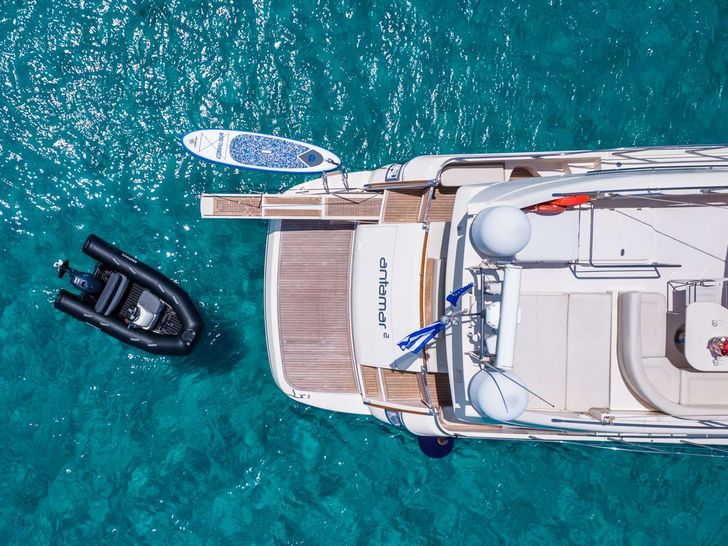ANTAMAR II Riva Dolcevita 70 - aerial aft shot ANTAMAR II Riva Dolcevita 70 - aerial aft shot