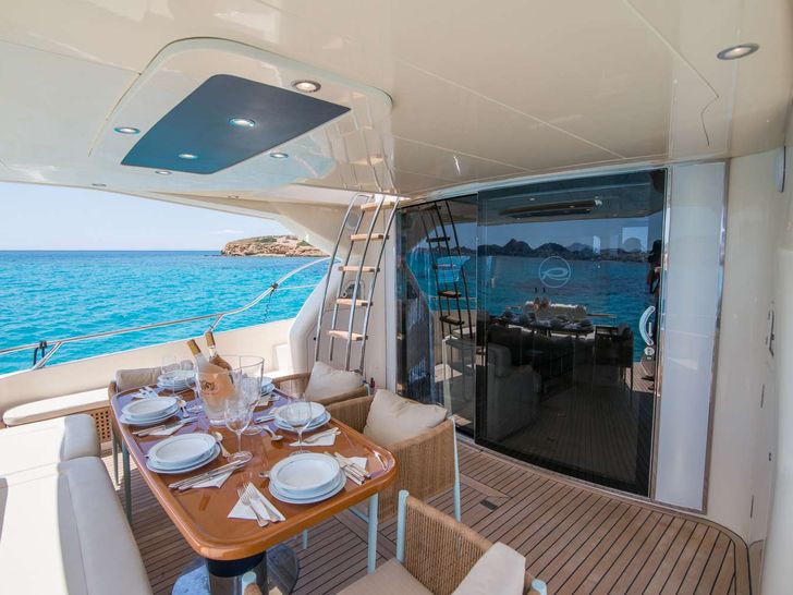 ANTAMAR II Riva Dolcevita 70 - aft deck ANTAMAR II Riva Dolcevita 70 - aft deck