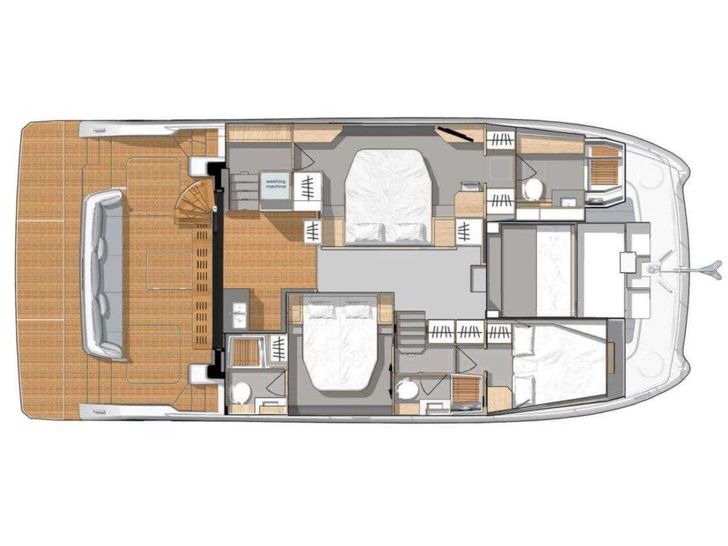 UMBRELLA VICTORIA - Fountaine Pajot 44 ft,catamaran layout