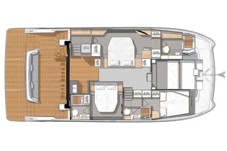 Layout for UMBRELLA VICTORIA - Fountaine Pajot 44 ft, catamaran layout