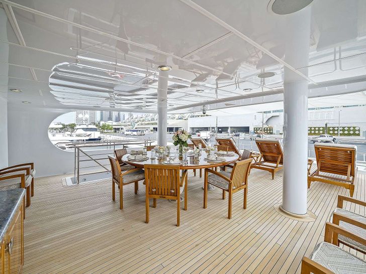 ARTEMIS Christensen 45m Crewed Motor Yacht Bridge Deck Aft ARTEMIS Christensen 45m Crewed Motor Yacht Bridge Deck Aft