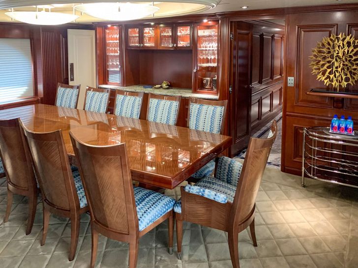 ARTEMIS Christensen 45m Crewed Motor Yacht Formal Dining ARTEMIS Christensen 45m Crewed Motor Yacht Formal Dining