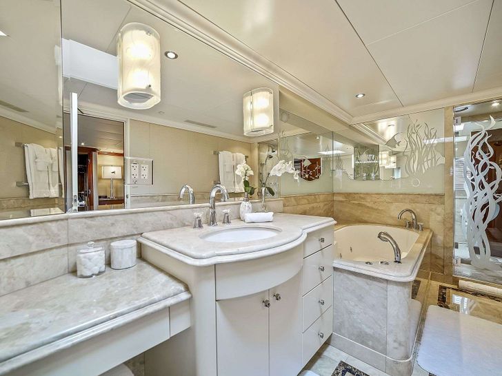 ARTEMIS Christensen 45m Crewed Motor Yacht Master Bathroom ARTEMIS Christensen 45m Crewed Motor Yacht Master Bathroom