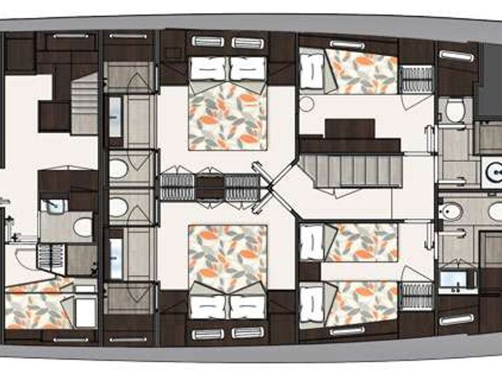 LUAR - yacht layout lower deck
