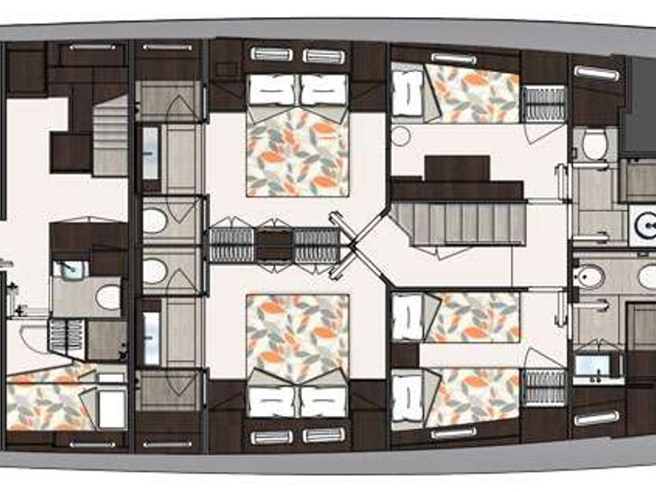 LUAR - San Lorenzo SX88,yacht layout lower deck LUAR - San Lorenzo SX88,yacht layout lower deck