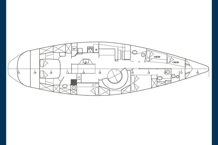 Layout for FOLLIA - Custom Yacht 65 ft, yacht layout
