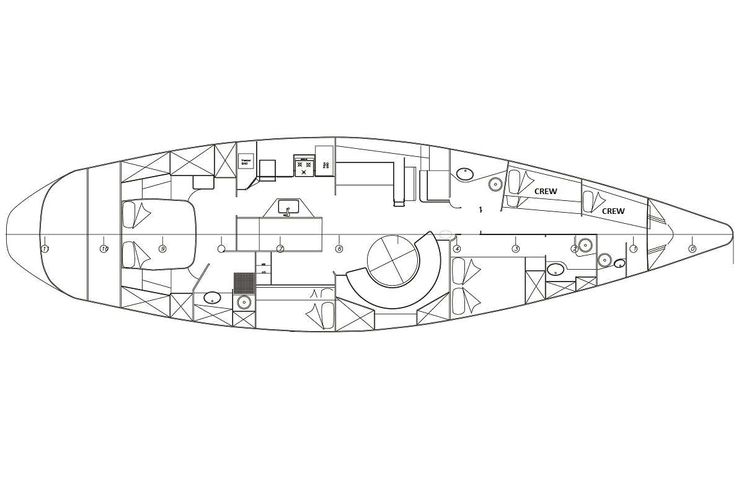 Layout for FOLLIA - yacht layout