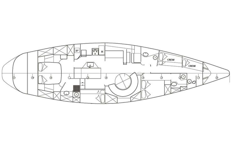 Layout for FOLLIA - Custom Yacht 65 ft, yacht layout