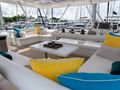 RUBY ONE Leopard 58 - flybridge seating and dining area RUBY ONE Leopard 58 - flybridge seating and dining area