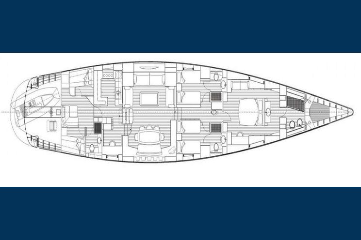 Layout for FREE AT LAST - sailing yacht layout