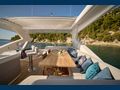 HIDEAWAY - Sunseeker 23 m,flybridge dining area with a minibar