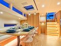 NADAMAS YYachts Y8 - indoor dining set up NADAMAS YYachts Y8 - indoor dining set up