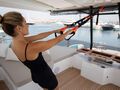 ELLY Fountaine Pajot Power 67 - fitness equipment on the flybridge ELLY Fountaine Pajot Power 67 - fitness equipment on the flybridge