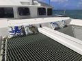Foredeck tramps and lounging area