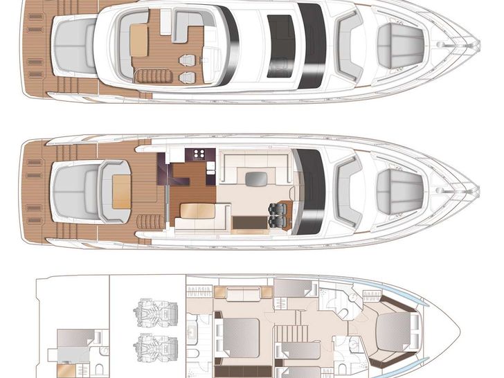 CHAMELEON 3 - Princess S66,boat layout CHAMELEON 3 - Princess S66,boat layout