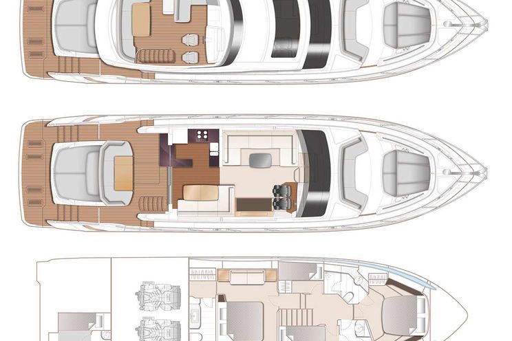 Layout for CHAMELEON 3 - Princess S66, boat layout