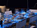 DOUBLE EAGLE 40m Custom Gulet Dining Area Evening 2 DOUBLE EAGLE 40m Custom Gulet Dining Area Evening 2