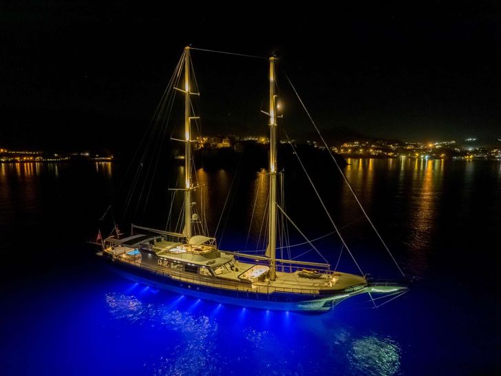 DOUBLE EAGLE 40m Custom Gulet Night View DOUBLE EAGLE 40m Custom Gulet Night View