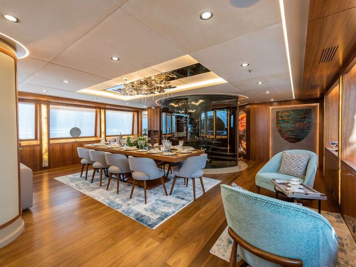 ARESTEAS 51m Custom Gulet Dining Area ARESTEAS 51m Custom Gulet Dining Area