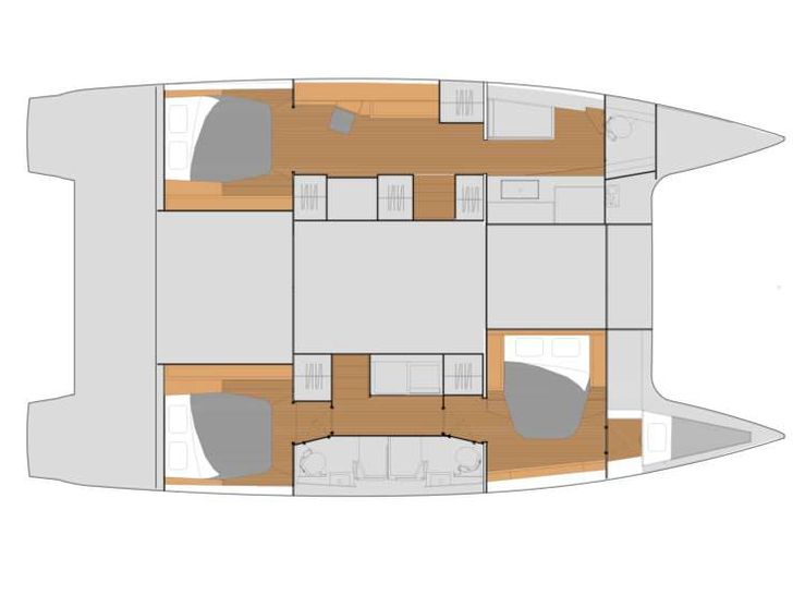 JIOIA 3 - Fountaine Pajot 47,catamaran yacht layout