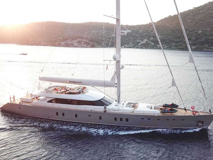 ALL ABOUT U 2 Ada Yacht 50m - cruising side profile ALL ABOUT U 2 Ada Yacht 50m - cruising side profile