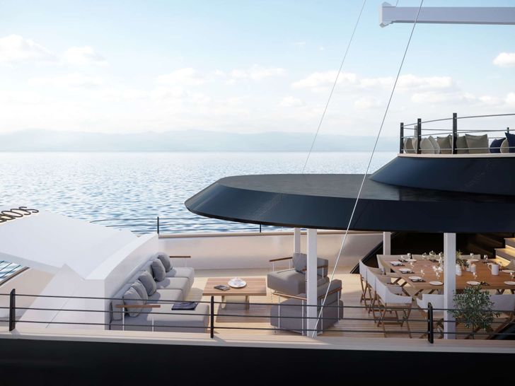 SCORPIOS Custom Build 52m Crewed Motor Sailer Maindeck Lounge SCORPIOS Custom Build 52m Crewed Motor Sailer Maindeck Lounge
