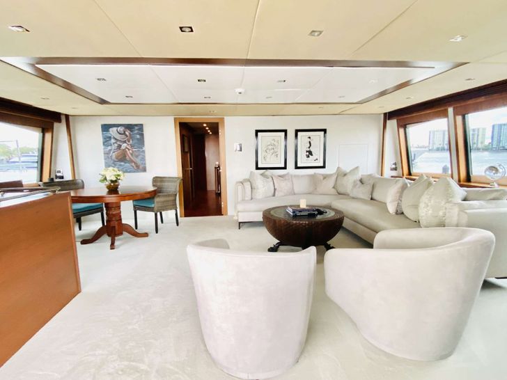 ABOUT TIME Sunseeker 40m Crewed Motor Yacht Saloon ABOUT TIME Sunseeker 40m Crewed Motor Yacht Saloon