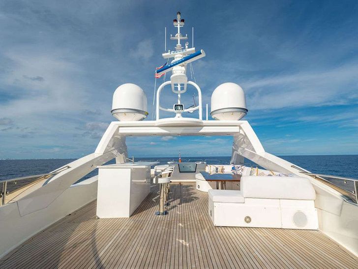 ABOUT TIME Sunseeker 40m Crewed Motor Yacht Flybridge Bar ABOUT TIME Sunseeker 40m Crewed Motor Yacht Flybridge Bar