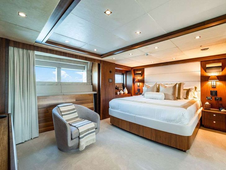 ABOUT TIME Sunseeker 40m Crewed Motor Yacht Master Cabin