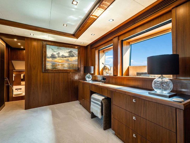 ABOUT TIME Sunseeker 40m Crewed Motor Yacht Master Cabin Study ABOUT TIME Sunseeker 40m Crewed Motor Yacht Master Cabin Study